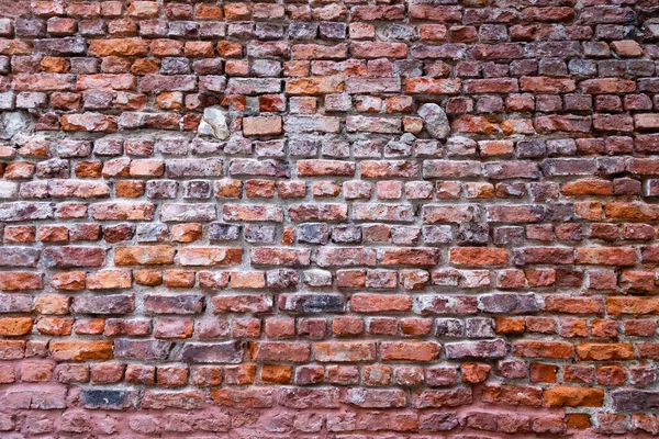 Eski Kırmızı Tuğla Duvar Dokusu Arkaplanı — Stok fotoğraf