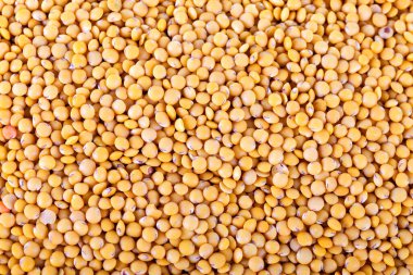 Sarı mercimek arka planda. Doku. Yakın plan..