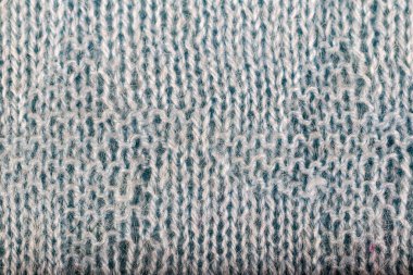 Mavi yün örgü dokusu. Arkaplan.