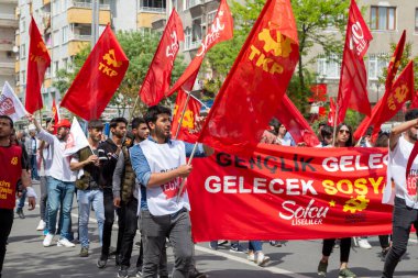 Diyarbakır / Türkiye - 05 / 01 / 2019: Diyarbakır, Türkiye 'den İşçi Bayramı Toplantısı.