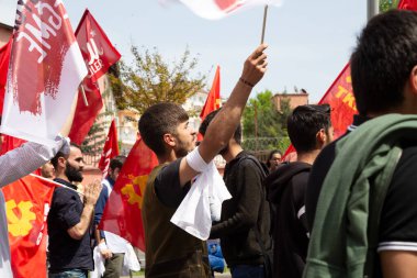 Diyarbakır / Türkiye - 05 / 01 / 2019: Diyarbakır, Türkiye 'den İşçi Bayramı Toplantısı.
