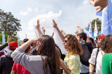 Diyarbakır / Türkiye - 05 / 01 / 2019: Diyarbakır, Türkiye 'den İşçi Bayramı Toplantısı.