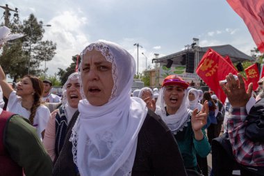 Diyarbakır / Türkiye - 05 / 01 / 2019: Diyarbakır, Türkiye 'den İşçi Bayramı Toplantısı.