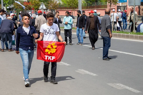 Diyarbakir Turquia 2019 Encontro Dia Trabalhador Diyarbakir Turquia — Fotografia de Stock