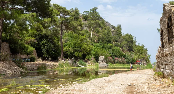 Antalya Turquía 2019 Ruinas Antigua Ciudad Olympos Pueblo Cirali Antalya — Foto de Stock