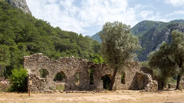 Ruinas Antigua Ciudad Olympos Pueblo Cirali Antalya Turquía —  Fotos de Stock