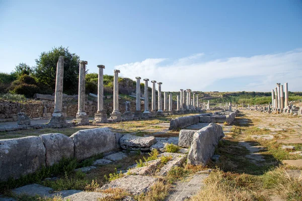 Perge Ancient City Provincia Antalya Turquía — Foto de Stock