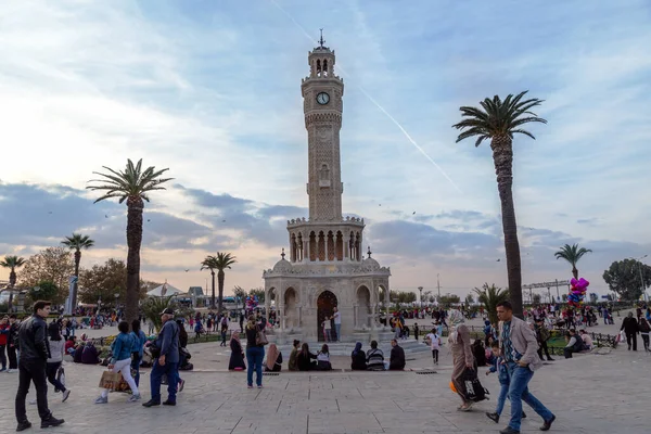 Historiska Izmir Klocktornet Klocktornet Och Konak Square Symboliska Centra Izmir — Stockfoto