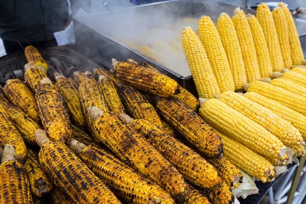 Roasted Sweet Corn Street — Stock Photo, Image