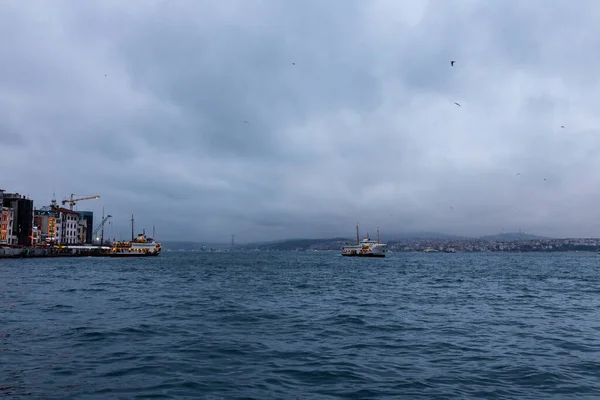 Uma Vista Sobre Ponte Galata Karakoy Istambul Turquia — Fotografia de Stock