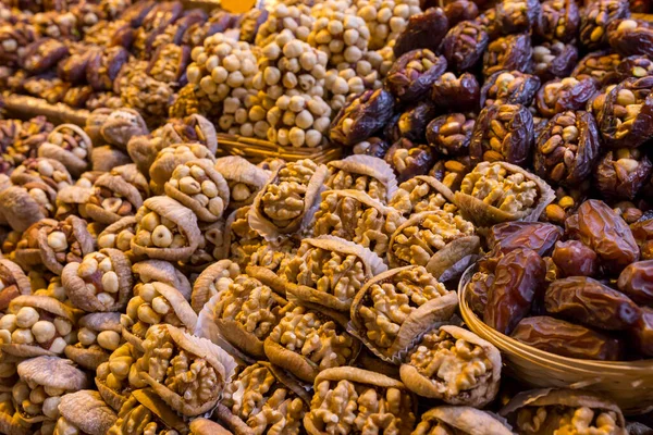 Postres Secos Frutas Mezcladas Bazar Egipcio Estambul Turquía —  Fotos de Stock