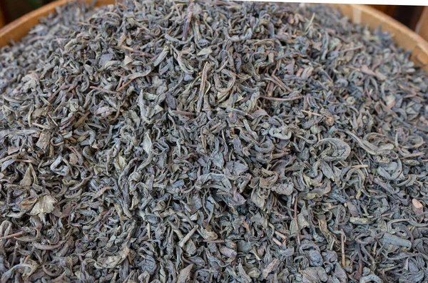 Сушеные Листья Чая Рынке — стоковое фото