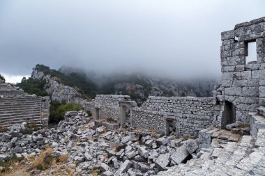 Antalya 'nın Taurus Dağları' ndaki Termessos veya Thermessos harabeleri.