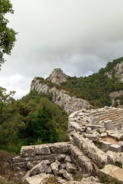 Antalya 'nın Taurus Dağları' ndaki Termessos veya Thermessos harabeleri.
