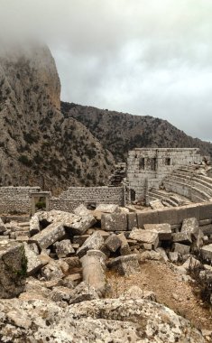 Antalya 'nın Taurus Dağları' ndaki Termessos veya Thermessos harabeleri.