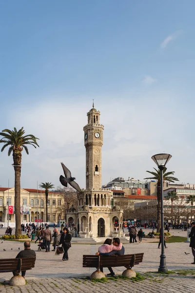 Konak Izmir Turkiet 2018 Izmir Klocktorn Byggd 1901 Ett Historiskt — Stockfoto