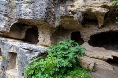 Antakya 'daki Besikli Mağara Mezarı Anıtı (Antakya). Roma 'ya ait 12 taş mezar bulundu..