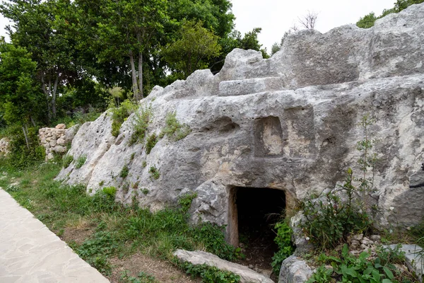 Monumento Tumba Cueva Besikli Antakya Antioquía Las Tumbas Tumbas Roca — Foto de Stock