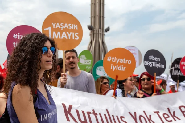 Σμύρνη Τουρκία 2018 Ημερίδα Εργατικής Ημέρας Από Σμύρνη Της Τουρκίας — Φωτογραφία Αρχείου