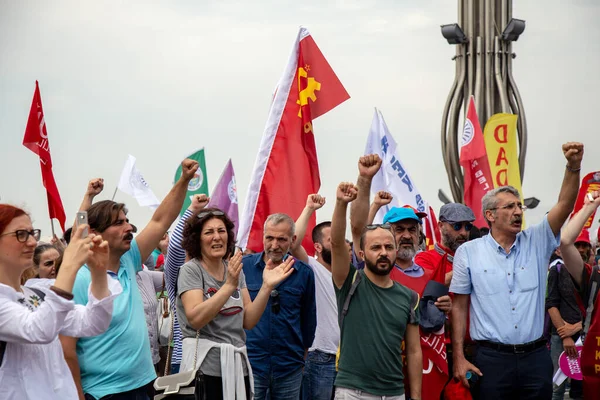 Izmir Turquia 2018 Encontro Dia Trabalhador Izmir Turquia — Fotografia de Stock