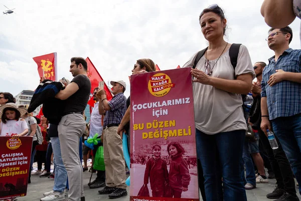 Izmir Turquia 2018 Encontro Dia Trabalhador Izmir Turquia — Fotografia de Stock