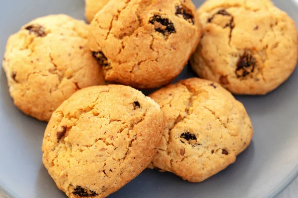 Chocolate Chip Cookies White Background — Stock Photo, Image