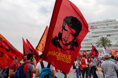 İzmir, Türkiye 'den İşçi Bayramı Toplantısı. 