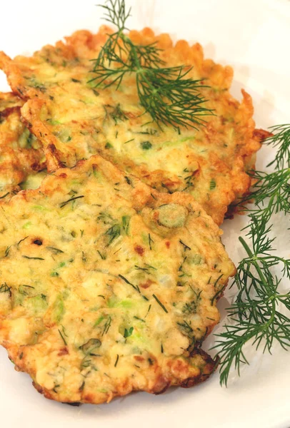 Traditional Turkish Greek Meal Zucchini Mucver — Stock Photo, Image