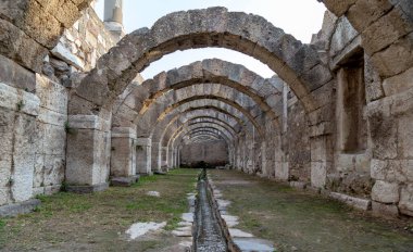 İzmir 'in İzmir Agora antik kentinden görüntü.