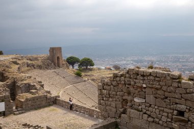 Antik Pergamon şehrinin kalıntıları. Bergama, İzmir, Türkiye.