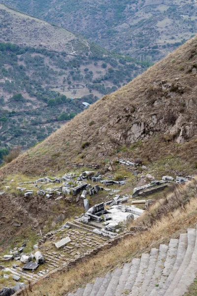 帕加蒙古城的废墟 土耳其伊兹密尔Bergama — 图库照片