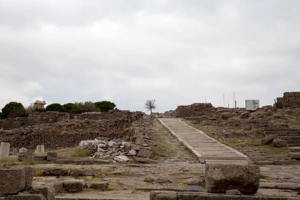 Ruins Ancient City Pergamon Bergama Izmir Turkey — Stock Photo, Image