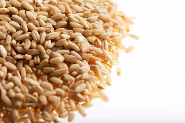 Pile Wheat Grain White Background — Stock Photo, Image