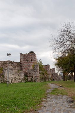İstanbul, Türkiye 'deki Yedikule Kalesi Manzarası 