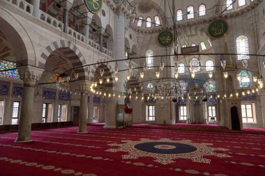 Kilic Ali Paşa Camii, Tophane, Beyoğlu İstanbul, Türkiye 'den iç güvenlik detayları. Bu cami Mimar Sinan tarafından 1560 yılında inşa edilmiştir. Fotoğraf: 29 Ocak 2017