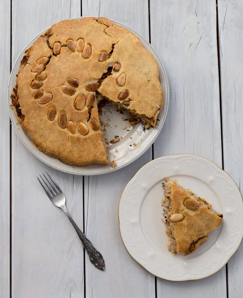 Geleneksel perde pilavi, pilav. Gıda arkaplanı.