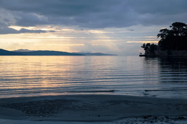 Západ Slunce Moře Pozadí Mugla Turecko — Stock fotografie