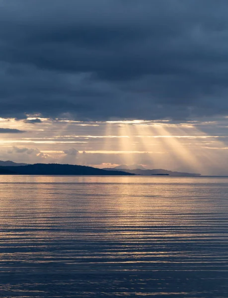 Pôr Sol Beira Mar Fundo Mugla Turquia — Fotografia de Stock