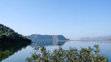 Türkiye 'nin Mugla kentinde ilginç coğrafi özelliklere sahip Dalyan bölgesi