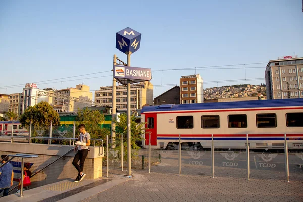 Basmane Izmir Turquía 2019 Vista Estación Metro Basmane — Foto de Stock