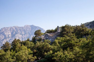 Antalya 'nın Taurus Dağları' ndaki Termessos veya Thermessos 'taki antik kalıntılar. Termessos.