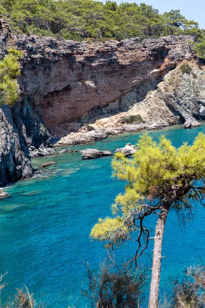 Bella Baia Antalya Turchia Phaselis Bay Antalya Turchia Mar Mediterraneo — Foto Stock