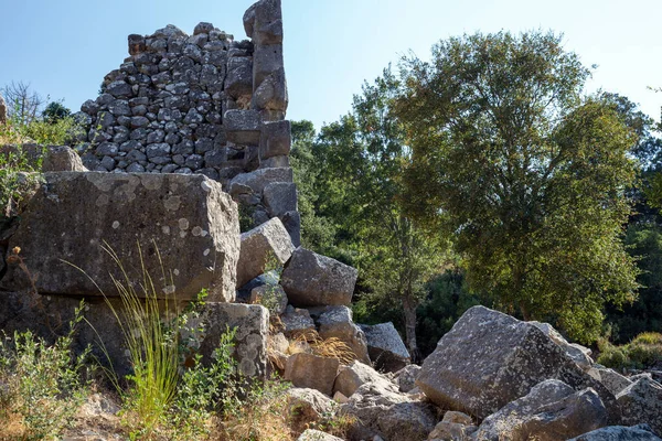 Antalya 'nın Taurus Dağları' ndaki Termessos veya Thermessos 'taki antik kalıntılar. Termessos.