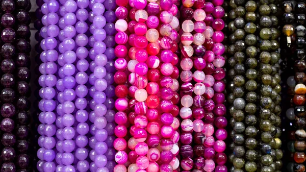 Fond Perles Colorées Fond Coloré — Photo