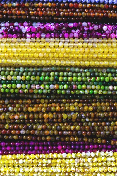 Fond Perles Colorées Fond Coloré — Photo