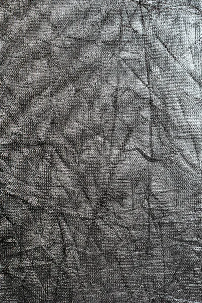 La textura de la tela de plata arrugada —  Fotos de Stock