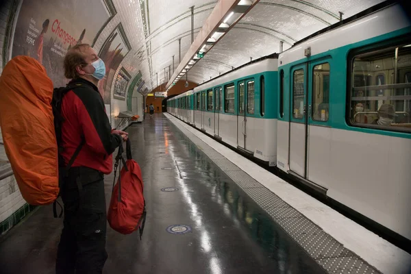 París Francia Junio 2020 Metro París Francia Metro Transporte Muy — Foto de Stock