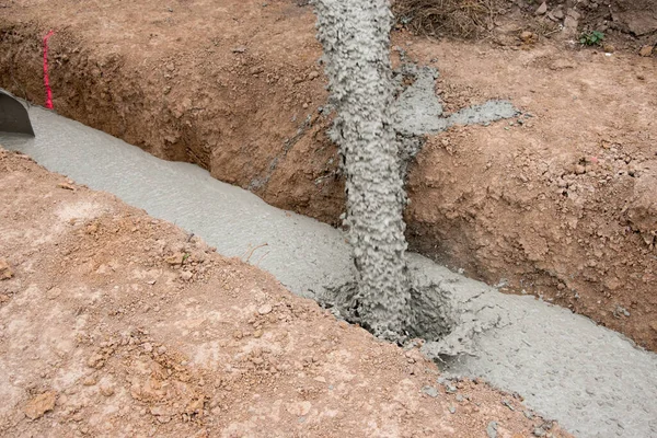 Fundações Para Casa Família Construção Fluxo Trabalho — Fotografia de Stock