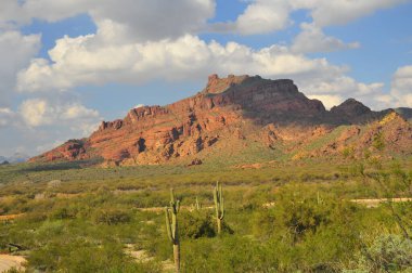 Arizona 'nın merkezinde, Phoenix yakınlarında nefes kesici bir Kızıl Dağ. Çok sıra dışı bir kaya oluşumu ve çarpıcı bir kırmızı renk. Mesa kadar uzaktan bakıldığında.