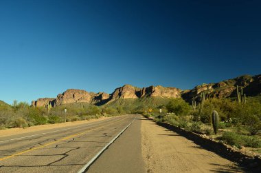 Phoenix, Arizona yakınlarındaki Sonoran Çölü 'nde Güneybatı Sahneleri 